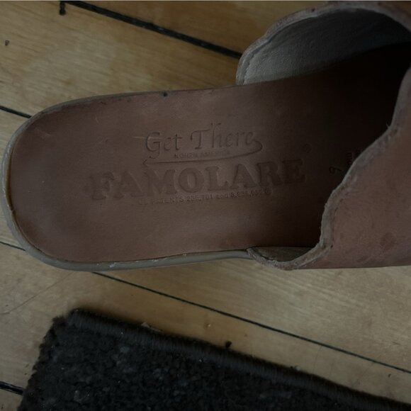 Famolare Women Leather sandals size 6.5 Slides Cushion Mexico Preppy Beach Boho - Picture 6 of 7